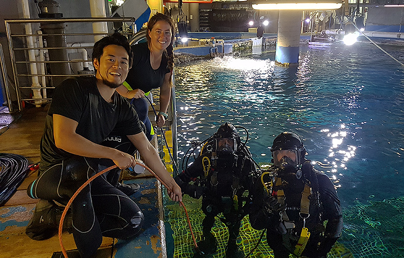 PDTA Part 1 students undertaking Aquarium dives