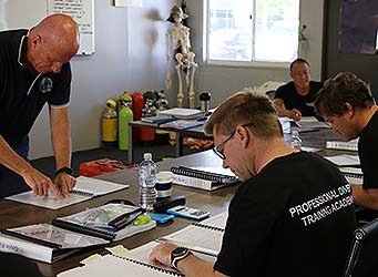 Diving Supervisor students in Classroom