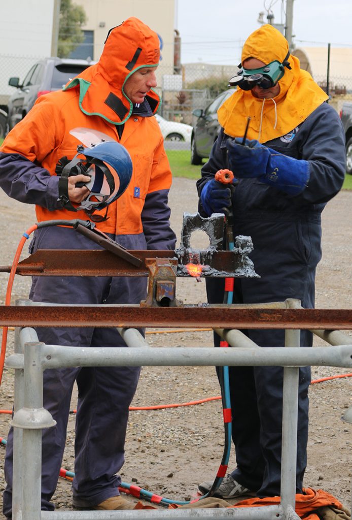 PDTA Trainer inspecting a cutting task